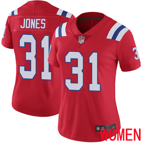 New England Patriots Football #31 Vapor Limited Red Women Jonathan Jones Alternate NFL Jersey->youth nfl jersey->Youth Jersey